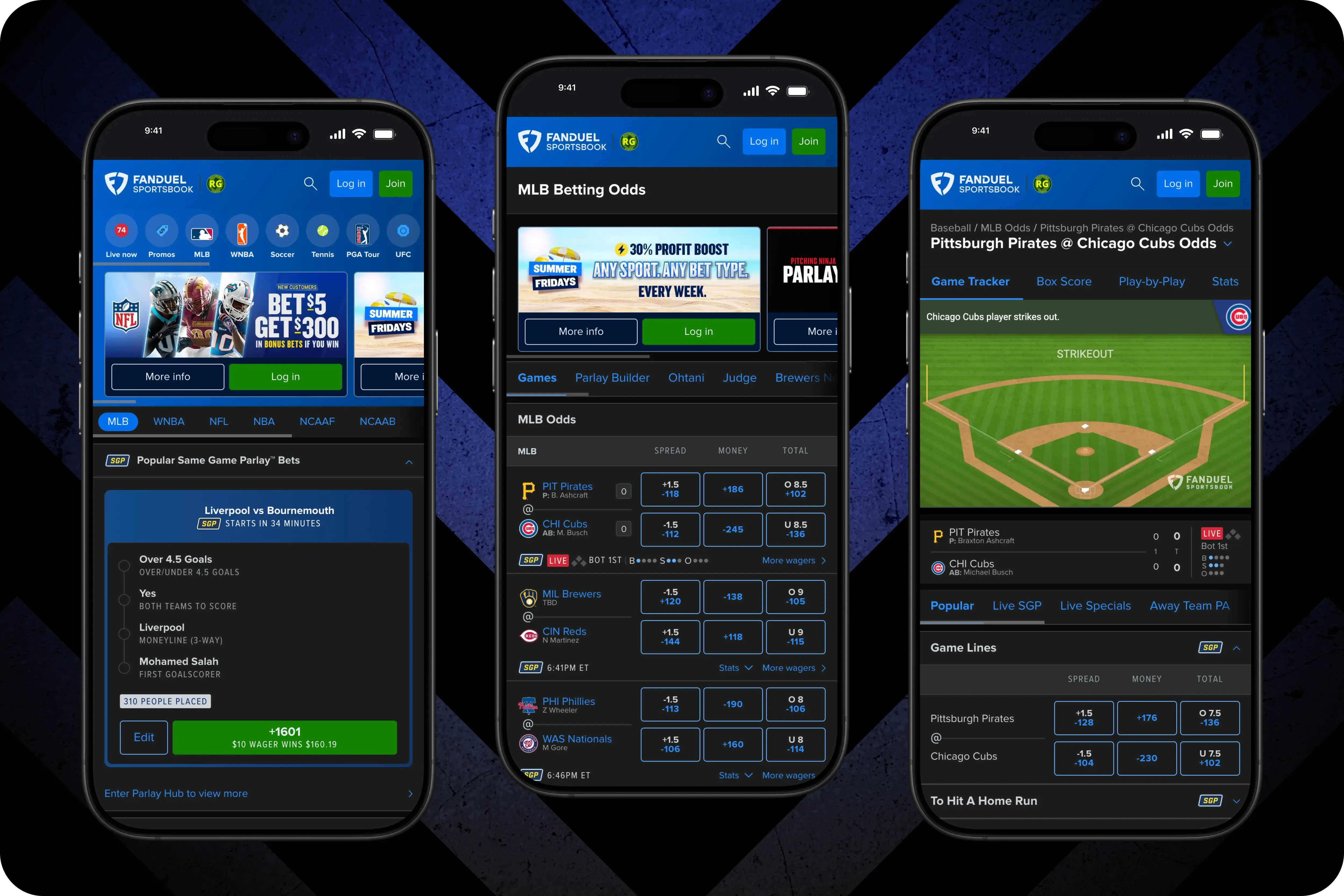 FanDuel Sportsbook Mobile App Interface - Moneyline.webp
