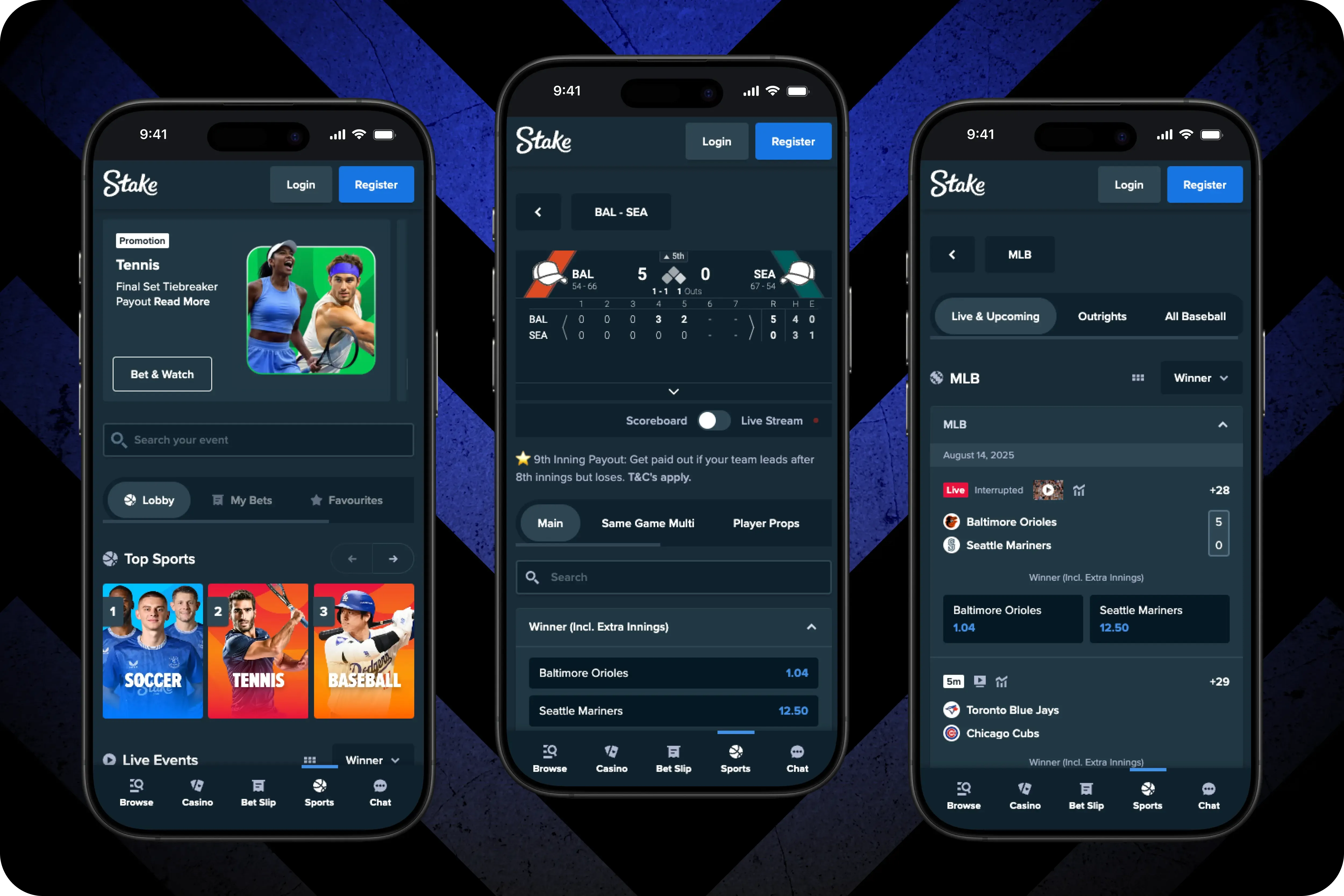 Stake Sportsbook Mobile App Interface - Moneyline.webp