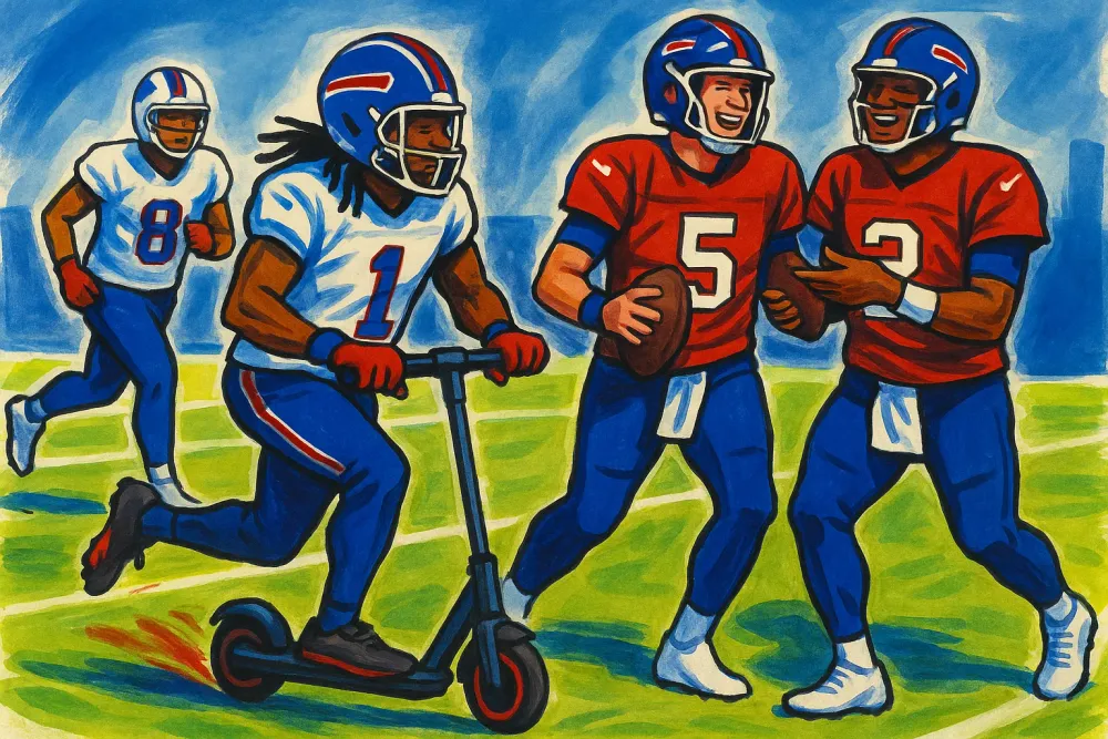 Buffalo Bills Shine in Second Episode of Hard Knocks with KJ Hamler's Scooter Adventures