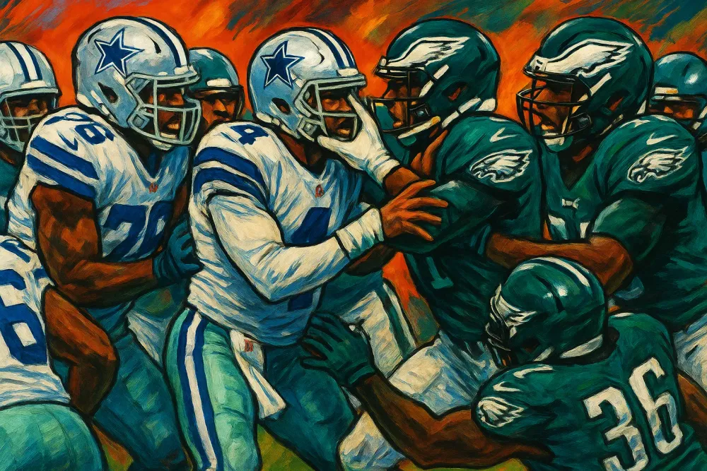 Cowboys and Eagles Renew Rivalry with Heated Scuffle in Season Opener