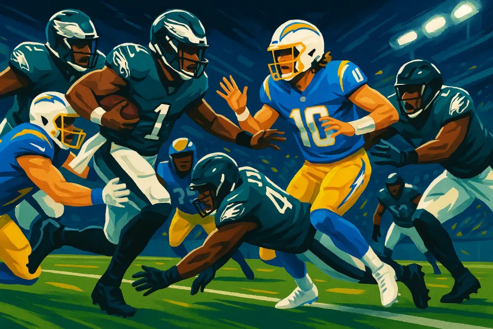 Chargers Edge Eagles in Overtime Thriller Amid Offensive Woes