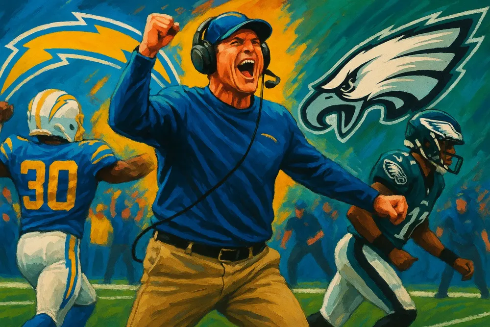 Jim Harbaugh Ranks Chargers' Overtime Win Among Life's Greatest Moments