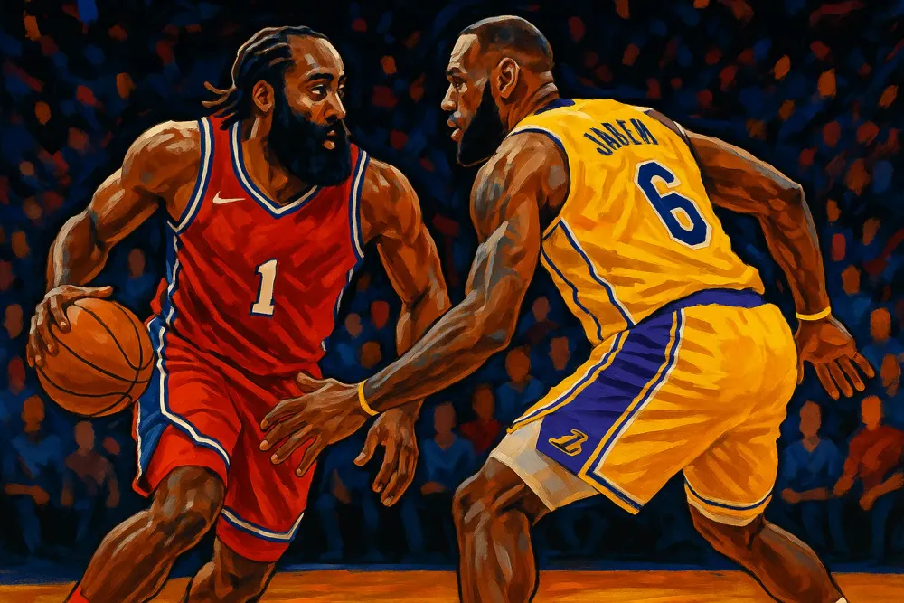 Harden Celebrates Triumph Over Lakers, Hails LeBron's Unmatched Scoring Record