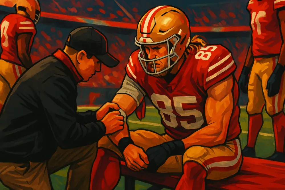 George Kittle Battles Ankle Injury as 49ers Secure Dominant Win Over Colts