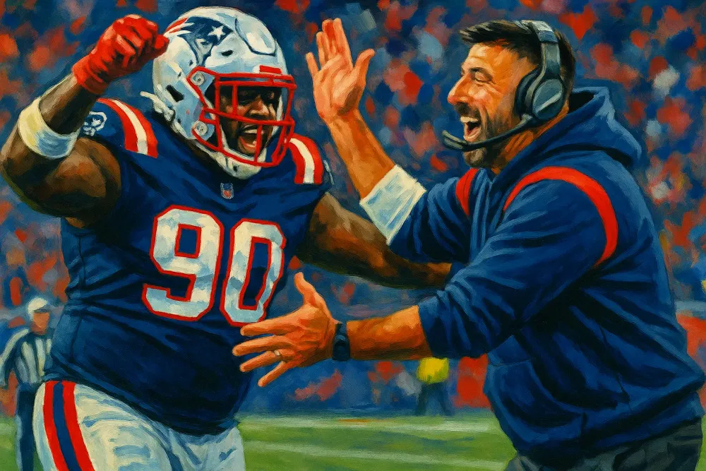 Patriots' Christian Barmore Praises Coach Mike Vrabel After Dominating Win Over Jets