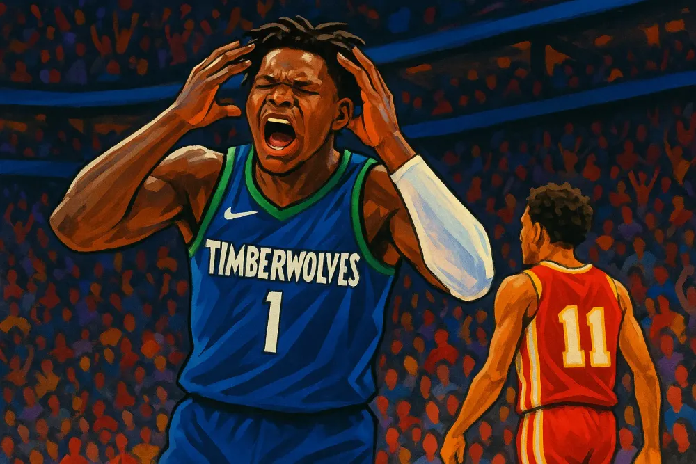 Frustration Mounts for Timberwolves' Anthony Edwards Amidst Loss to Hawks