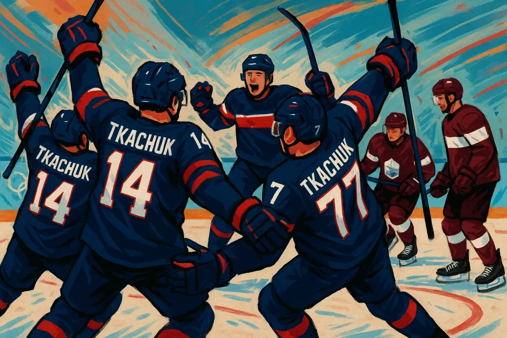 Team USA Dominates Latvia 4-1 in Olympic Hockey Opener