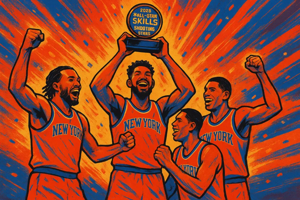 Team Knicks Triumphs at 2026 Kia All-Star Skills Shooting Stars