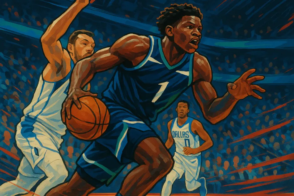 Anthony Edwards Shines with 40 Points, Avoids Posterizing Gafford