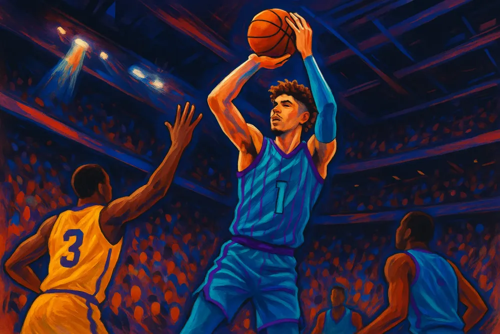 LaMelo Ball Ties Franchise Record with 10 Three-Pointers vs.