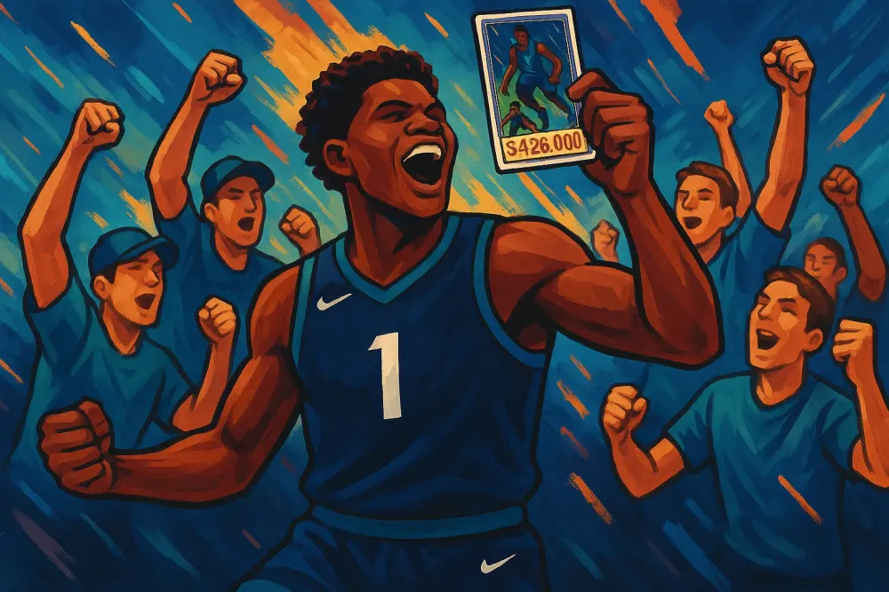 Anthony Edwards Stunned by $426K Price Tag on Trading Card