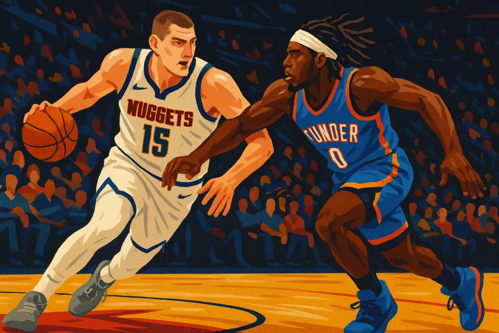 Jokić and Dort Clash in Heated Matchup as Nuggets Face Thunder