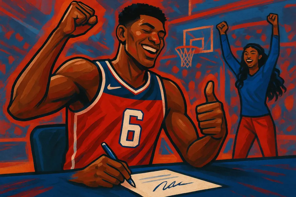 Julian Reese Signs Two-Way Contract with Wizards, Angel Proud