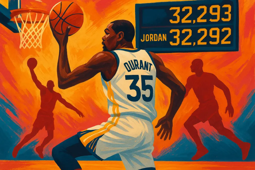 Durant Lauds Jordan Ahead of Potential Milestone in Scoring