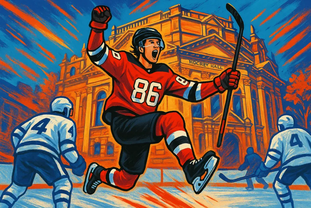 Jack Hughes Reflects on Olympic Puck's Journey to Hockey Hall of