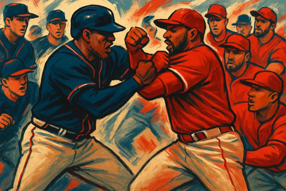 Braves Beat Angels 7-2 but Brawl Between Soler and López Steals