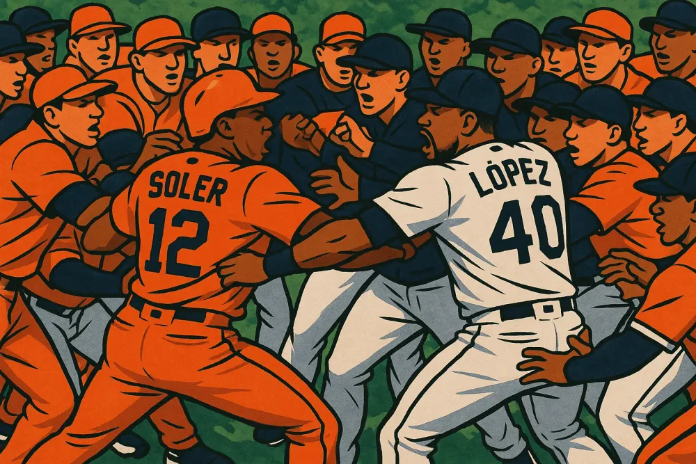 Soler and López Suspended Following Braves-Angels Brawl