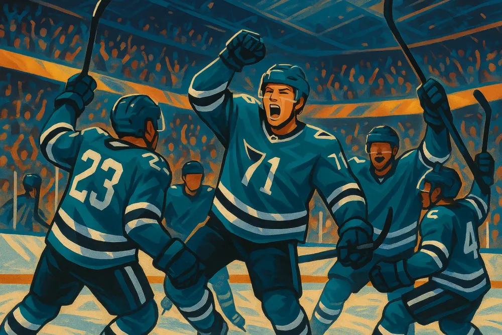 Teen Hockey Phenom Celebrini Shines as NHL Playoff Race Heats Up