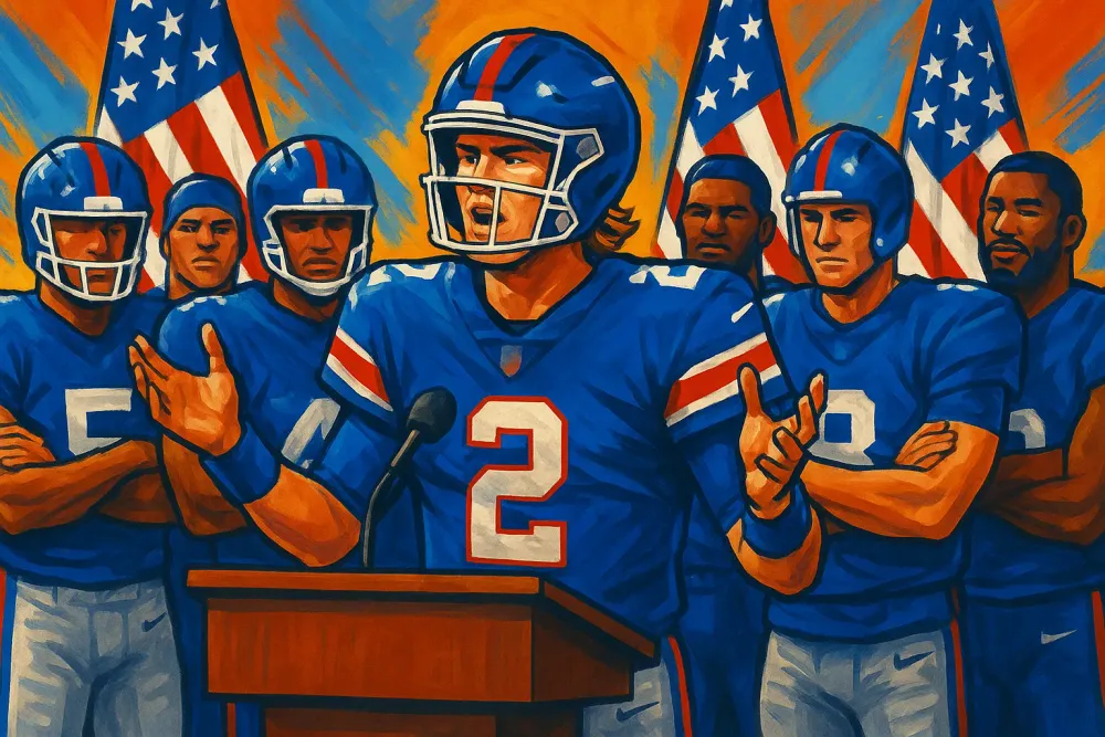 Giants QB Jaxson Dart Addresses Trump Introduction at OTAs