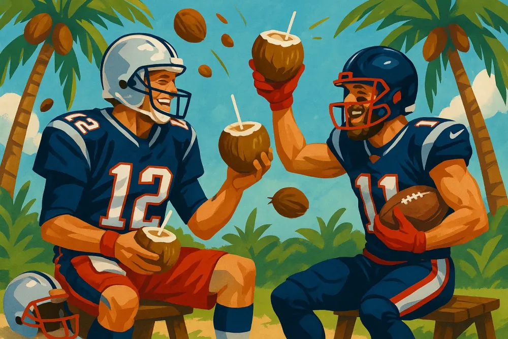 Julian Edelman Playfully Trolling Tom Brady’s Coconut Water Ad