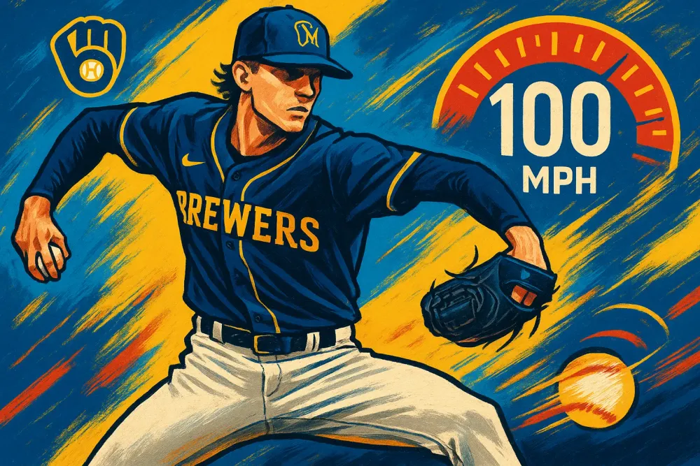 Brewers' Jacob Misiorowski Aces Season with 100+ MPH Fastball