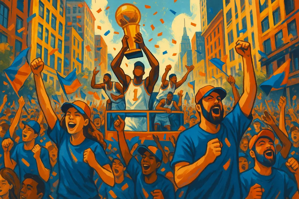 Knicks Fans Camp Out for Historic Championship Victory Parade