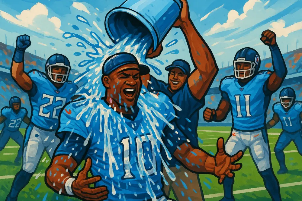 Vince Young Supports Chris Johnson with Ice Bucket Challenge for