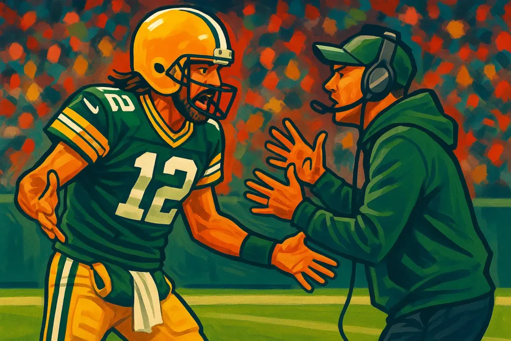 Aaron Rodgers Shows Fire During Steelers' Struggle in Cleveland