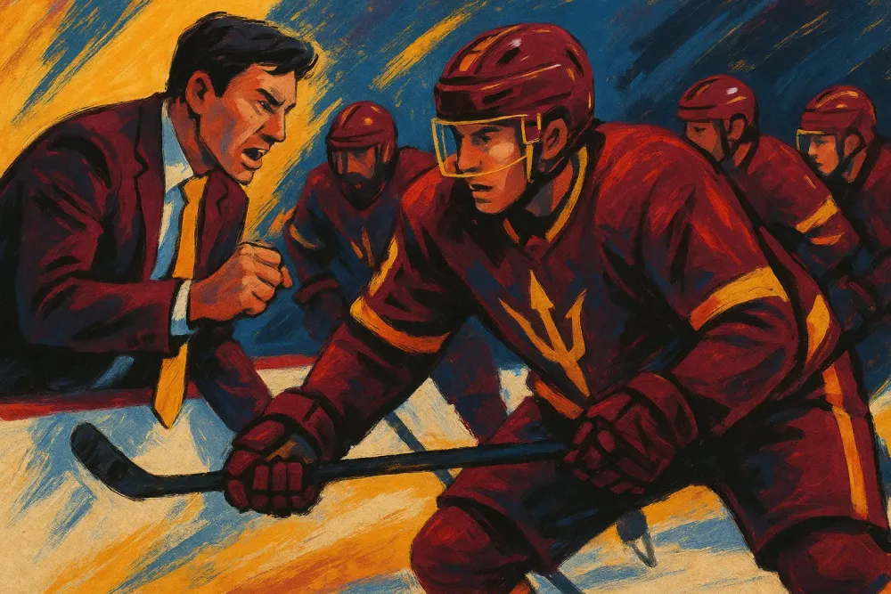 Arizona State Hockey Coach Placed on Leave Amid Player's Collapse