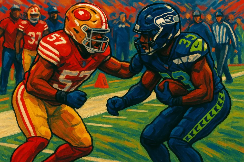 Dre Greenlaw Ejected for Headbutt in 49ers vs. Seahawks Clash
