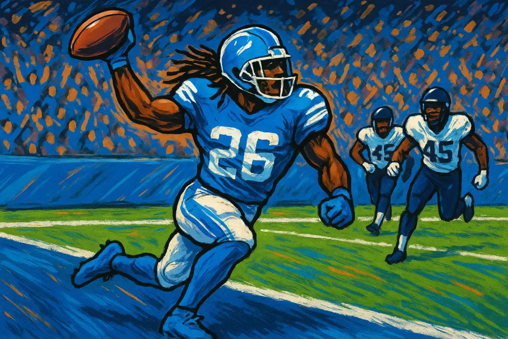 Jahmyr Gibbs Breaks Touchdown Record, Sparks Comparisons to