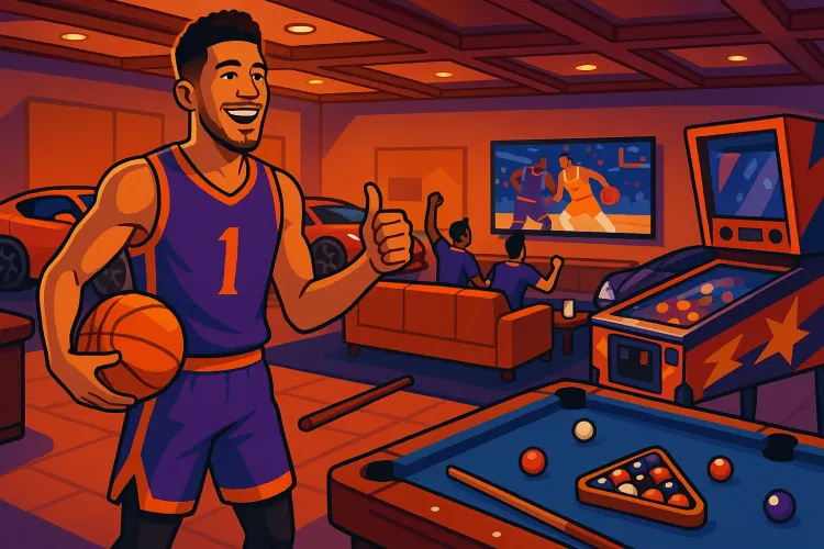 Devin Booker Shows Off Incredible Game Room to IShowSpeed