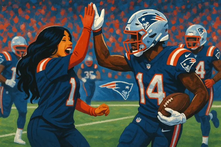Cardi B Joins Patriots Owner at Thrilling Victory Over Falcons as Stefon Diggs Shines