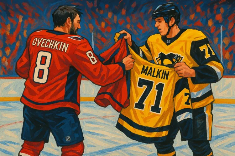 Jersey Swap Sparks Friendship: Ovechkin and Malkin Celebrate Milestone After Rivals Clash