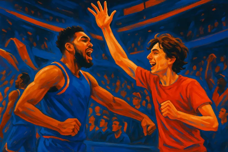 Karl-Anthony Towns Celebrates Knicks' Victory with Timothée Chalamet: A New Era of Fan Support
