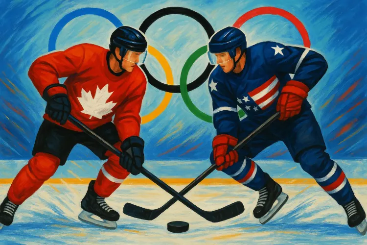 Canada Tops USA for No. 1 Seed in Men's Hockey Knockout Round