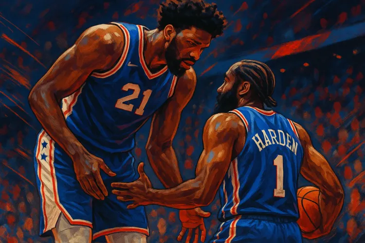 Embiid and Harden's Tense Reunion Sparks Fan Curiosity