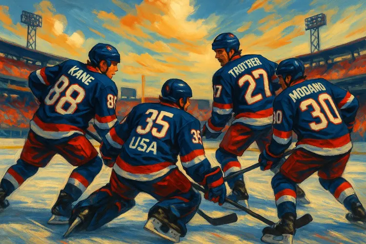 Team USA's DeRosa Gets Good Luck Wishes from Hockey Legend