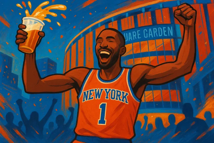 Mikal Bridges Celebrates Knicks' 2026 Championship with