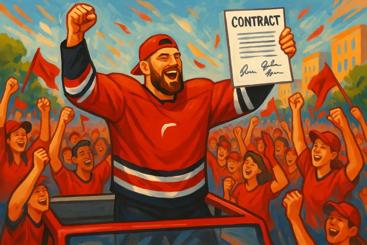 Deslauriers Extends Contract with Hurricanes During Cup Victory