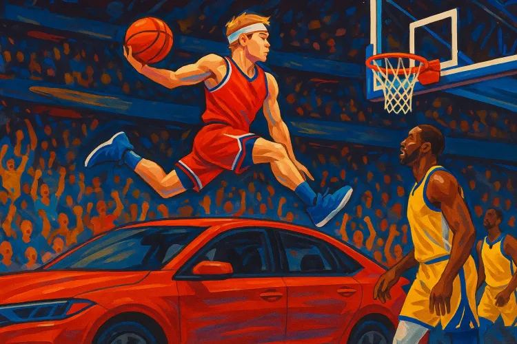 Mac McClung's Epic Dunk Over Draymond Green's Car Stuns Fans