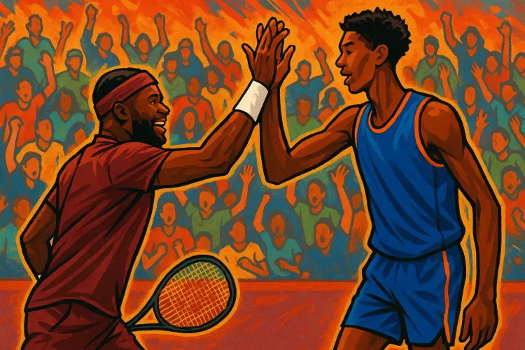 Frances Tiafoe Celebrates AJ Dybantsa's U.S. Open Upset