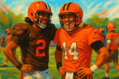 Browns Quarterbacks Shedeur Sanders and Dillon Gabriel Deny Rivalry Ahead of 2025 Season