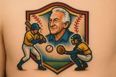 Brewers Manager Pat Murphy Honors Bob Uecker with Tattoo of Tribute Patch