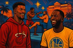 Warriors Stars Jimmy Butler and Draymond Green Attend UFC 320 in Vegas