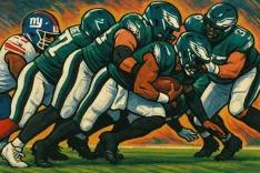 Eagles Score Controversial Touchdown with Signature Tush Push Against Giants