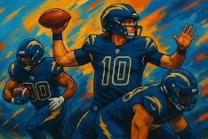 Los Angeles Chargers Unveil Retro Navy Blue Uniforms in Battle Against Vikings