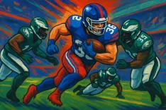 Giants Rookie RB Cam Skattebo Carted Off with Ankle Injury in Eagles Matchup