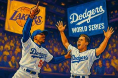 Dodgers Celebrate Back-to-Back World Series Wins During Lakers Game Night