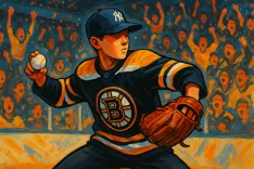 Yankees Pitcher Cam Schlittler Shows Support for Bruins While Continuing Yankees Rivalry